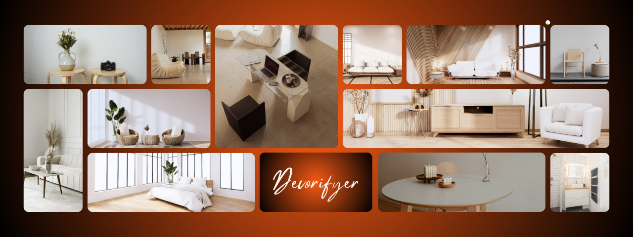 Collage of interior design images with 'Devorifier' branding.