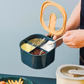 4-Grid Spice Jar Set with Spoon – Masala Storage Box