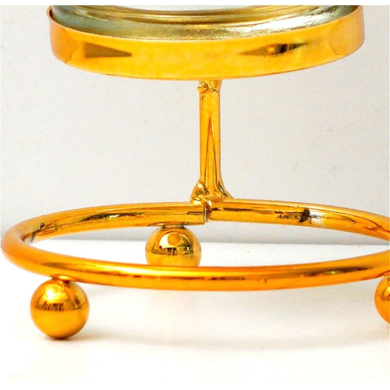 Gold Leaf Metal Candlestick Holder