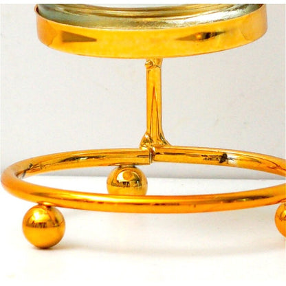 Gold Leaf Metal Candlestick Holder
