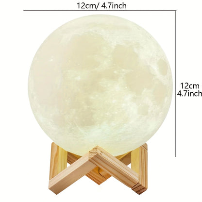 3D LED Moon Lamp – Modern Galaxy Night Light