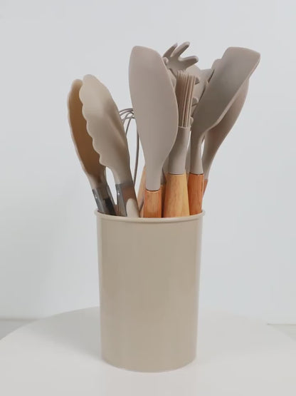 Silicone Kitchen Utensil Set – Non-Stick & Food-Safe Tools
